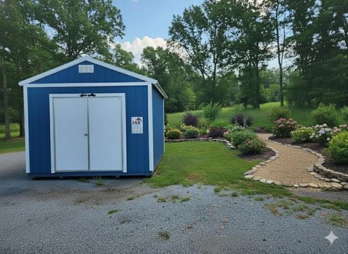 12'X16' Garden Shed with 6' double steel door
